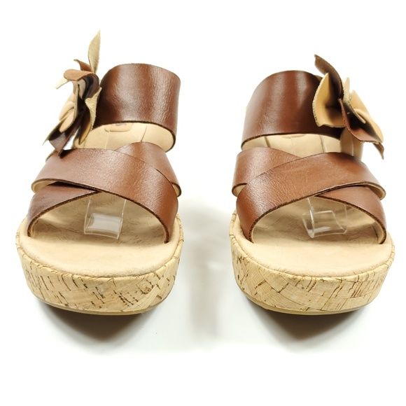 Korks Kork Ease Wedge Sandals Floral Leather - Picture 3 of 8